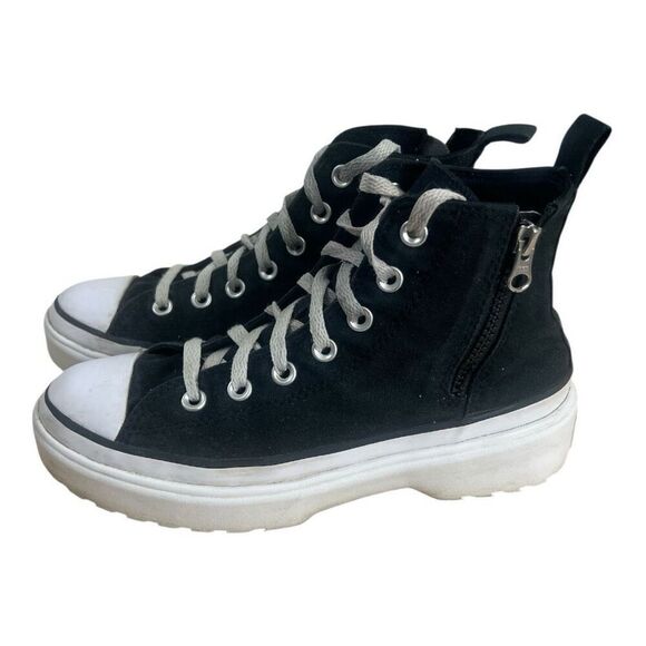 Converse Chuck Taylor All Star Lugged Lift High Black Sneakers Size 5 Kids - Picture 2 of 9